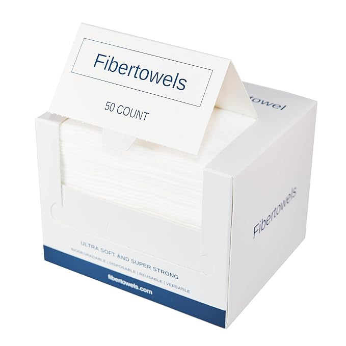 XL Disposable Face Towels 10” x 12” Eucalyptus Fiber Face Towelettes, Ultra Soft Facial Tissue Wipes for Women, Skin Friendly Dry Wipes Makeup Remover 50 Count (Pack of 1)