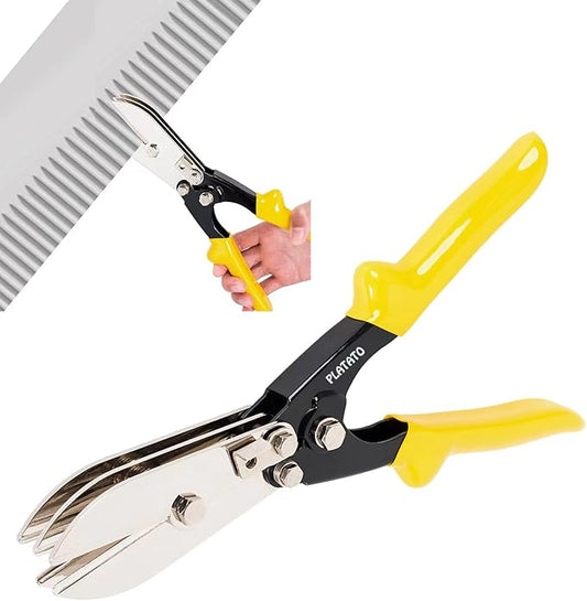5 Blades Sheet Metal Tools HVAC Tool Duct Crimping Tool Gutter Crimper for 24-28 Gauge Stainless Steel, Crimper for Downspout, Stove Pipe, Ductwork and Venting Work