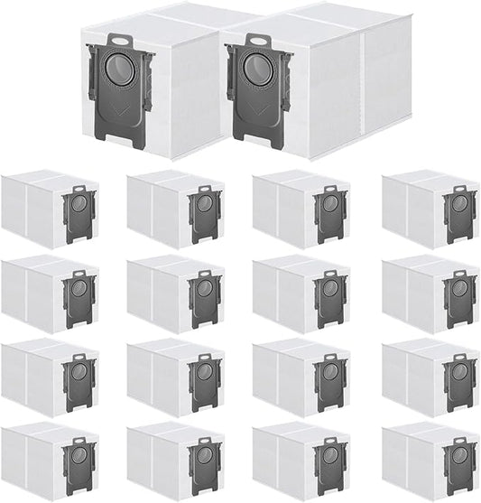 ApexOne 18 Pack Dust Bags for Roborock QV 35A/Qrevo S5V/Saros 10/10R/Q Revo/Qrevo S/Qrevo Pro/Qrevo MaxV/Qrevo Master/Qrevo Plus/S8 Max Ultra/S8 MaxV Ultra/Qrevo Slim Vacuum Cleaner, 3.2L Capacity