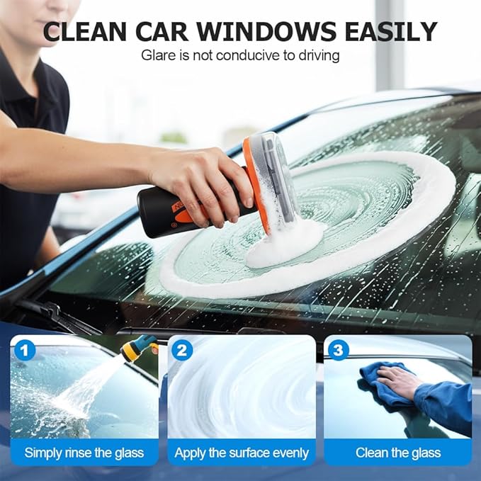 q4 Glass Cleaner, 2026 New Glass Emulsion Oil Film Purification for Glasses Surfaces, Multi‑Surface Oil Film Cleaning Brush for Auto & Household Glass – Glass Cleaning Board (3Pcs)