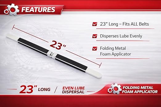 Fold-N-Glide Treadmill Maintenance Kit |Treadmill Lubricant for Belt | 5 x Lube Applications | Foldable Metal 23" Applicator Wand | Directions Included (Fold-N-Glide 5 Applications Kit)