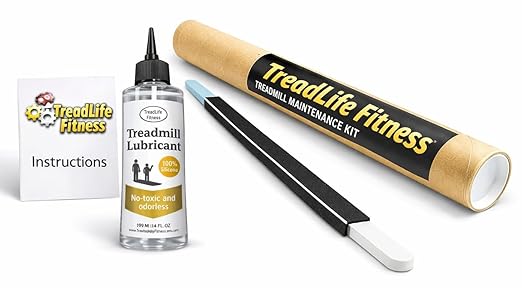 TreadLife Fitness Treadmill Maintenance Kit | 1 Year Supply of Treadmill Lubricant for Belt | 100% Silicone Lube | Extra Wide TruLube Applicator Wand | Directions Included