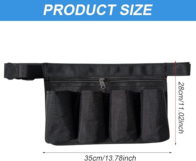 Window Cleaning Belt Oxford Cloth Multi-Pocket Tool Apron for Janitorial, Custodial, Housekeeping, Gardening and Window Cleaning, Adjustable Waist Strap