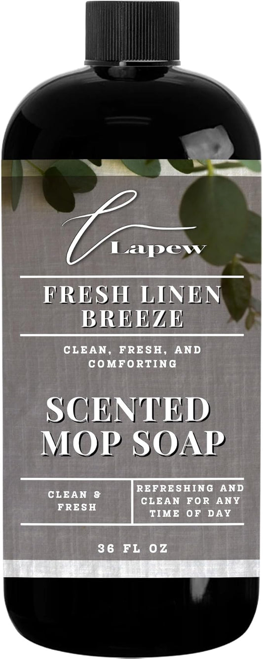 Luxury Floor Cleaner, Scented Mop Soap Concentrate | Hard Floor Cleaner for Tile, Vinyl, Laminate, LVP & Sealed Hardwood | Low-Foam, Streak-Free | 36 oz | Fresh Linen Breeze