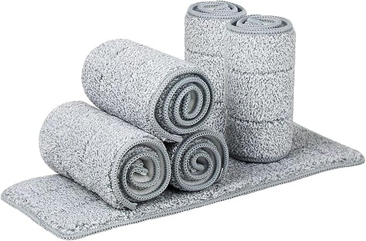 Microfiber Mop Pads 32-inch Replacement 6 Pack Reusable Wet & Dry Refill as Well as 36-inch Wet-use mops.