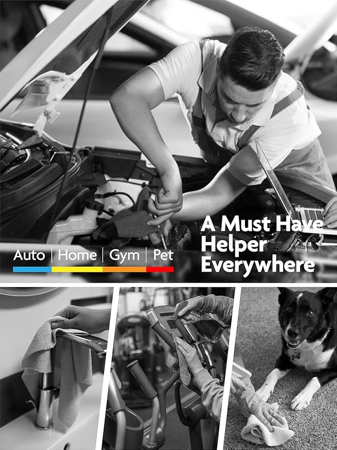 Fantasticlean Microfiber Cleaning Cloth Roll -40 Pack, Tear Away Microfiber Towels, 12" x 12", Reusable, Washable, Scratch Free, Ultra Absorbent for All-Around Cleaning Supplies (DimGrey)