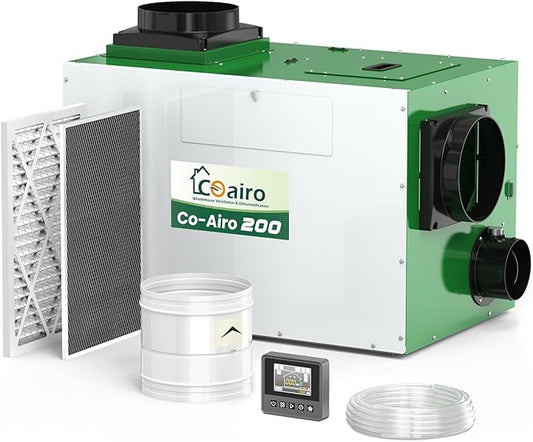 Whole House Dehumidifier 330 Pint with Controller, Crawl Space Dehumidifier with Fresh Air Function and Drain Hose Up to 4500 sq. ft. for Grow Tent, Whole House, Commercial, Basement