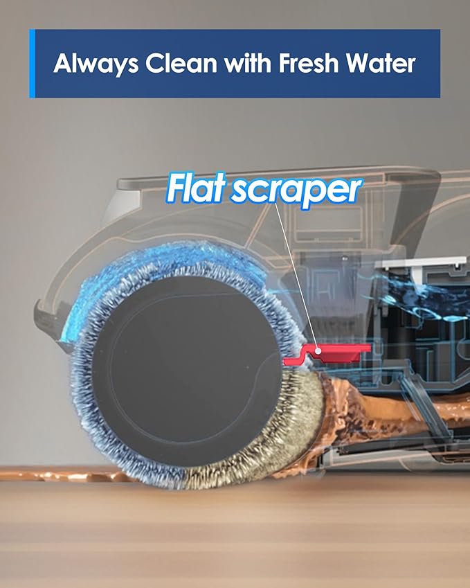Tineco iFLOOR 5 Breeze Complete Wet Dry Vacuum Cordless Floor Washer, One-Step Cleaning for Hard Floors, Edge Clean, Auto Self-Cleaning, Lightweight & Cordless Design