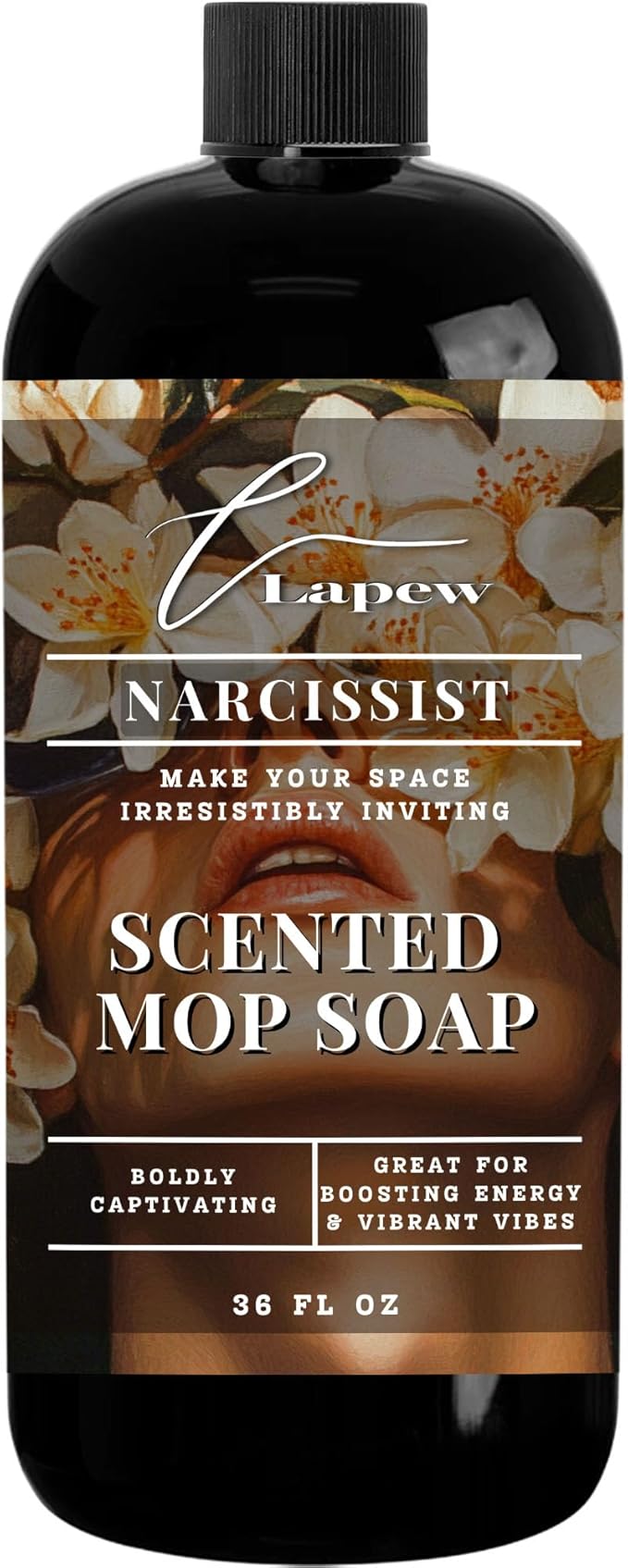 Luxury Floor Cleaner, Scented Mop Soap Concentrate | Hard Floor Cleaner for Tile, Vinyl, Laminate, LVP & Sealed Hardwood | Low-Foam, Streak-Free | 36 oz | Narcissist