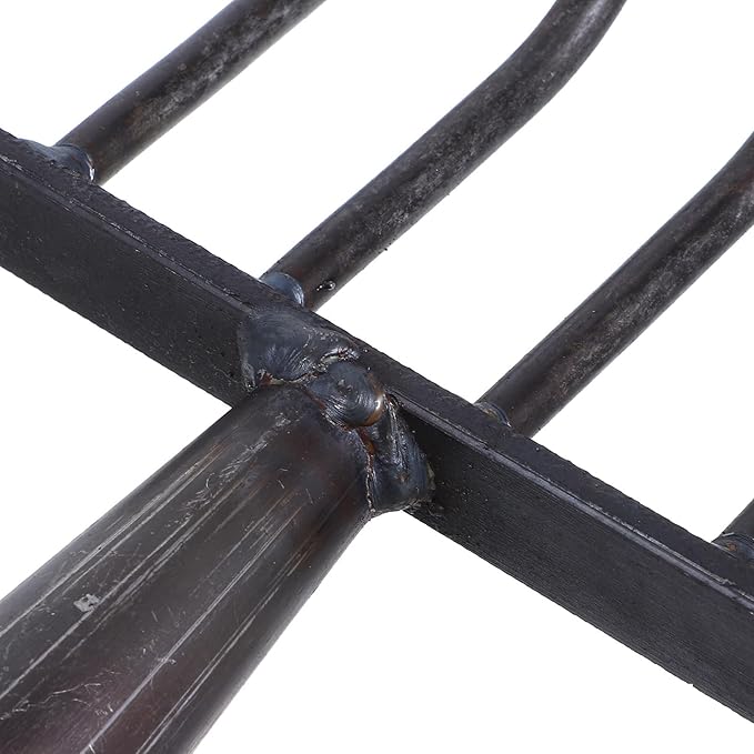 Gadpiparty 4-Tine Heavy Duty Manganese Steel Landscape Rake Head for Lawn and Garden, Metal Hand Rake Tool for Leaf Removal and Soil Loosening, Sturdy Yard Gardening Equipment