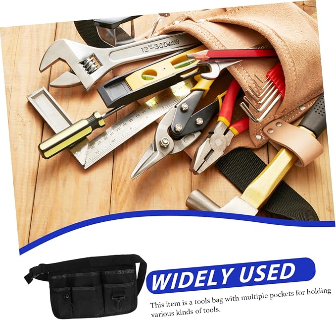 Garden Tool Fanny Pack with Reflective Stripe Adjustable Waist Tool Pouch for Gardening Cleaning and Utility Work 13.38X9.25X9.25 Inch
