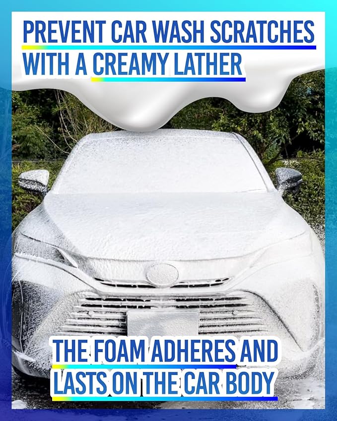 MJJC Foam Ultimate Snow Foam Car Wash Soap Specialized Car Shampoo for Foam Cannon and Pressure Washer, Safe for Cars (pH Neutral, 10x Concentrated) lime mint scent (64 oz)