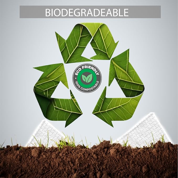 2 Pack Fibertowels Disposable Kitchen Towels Rolls XL 12" x 10", Ultrasoft & Super Strong, Eucalyptus Plant-Based Highly Absorbent Kitchen & Bathroom Cleaning Sheets 120ct