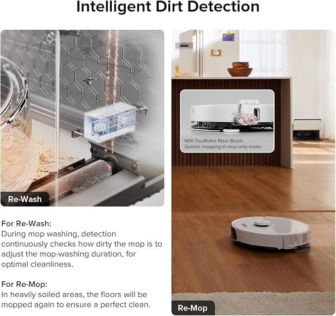 roborock S8 Max Ultra with Auto Water Refilling and Drainage System Robot Vacuum and Mop, FlexiArm Design, Smart Dirt Detection, Self-Emptying, 8000Pa Suction for Various Floors, Pet Hair, White