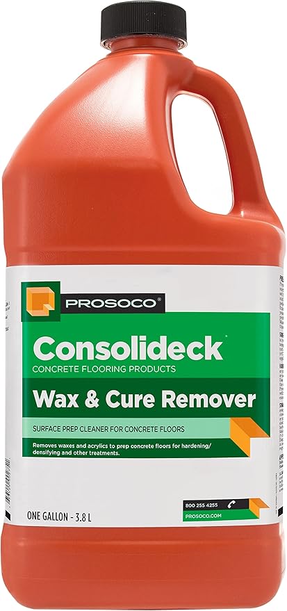 Prosoco Wax and Cure Remover | Surface Prep Cleaner for Concrete Floors - Trusted by Professionals (1 GALLON)