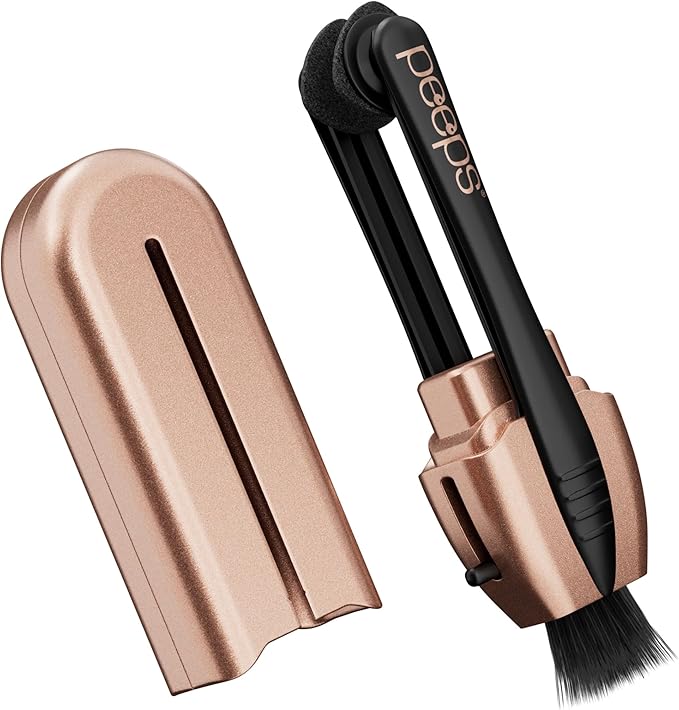 Peeps Eyeglass Lens Cleaner - Efficient and Durable Carbon Microfiber Technology - Exclusively Used by NASA - 500 Uses (Electroplated Gold)