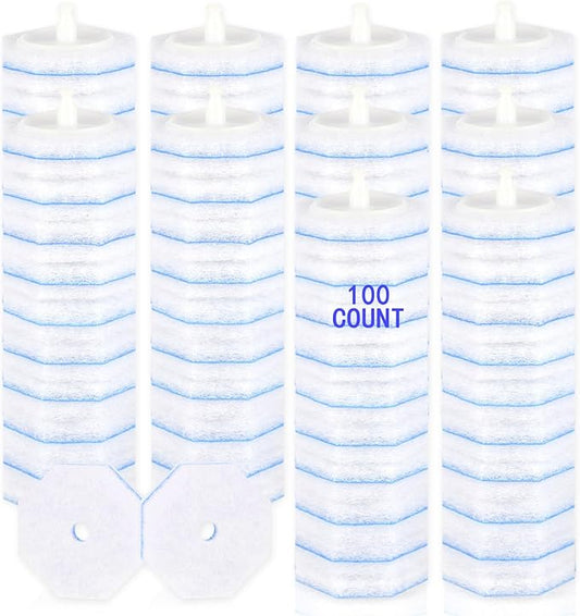 100 Count Disposable Toilet Wand Refills for Clorox Toilet Wand, 5X Cleaning Power Scrubber Refill, High-Density Disposable Brush Refills, 360° Efficient Cleaning, No Falling Apart, Fresh Fragrance.