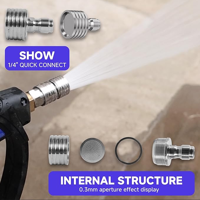 SITIMIMIL® Sewer Jetter Kit for Pressure Washer 50FT, 5800PSI Sewer Jetter Hose Kink-Free with 4 Nozzles, 1/4 Inch NPT Hose for Plumbers/Contractors/DIYers Drain Cleaning