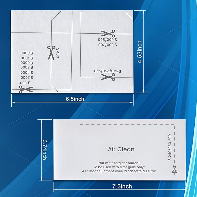 Pymin 6pcs engine protection filter and 6pcs vacuum cleaner filter set for Miele Classic C1, Compact C1/2, Complete C1/2/3, Dynamic U1, S200-S899, S2000-S8999