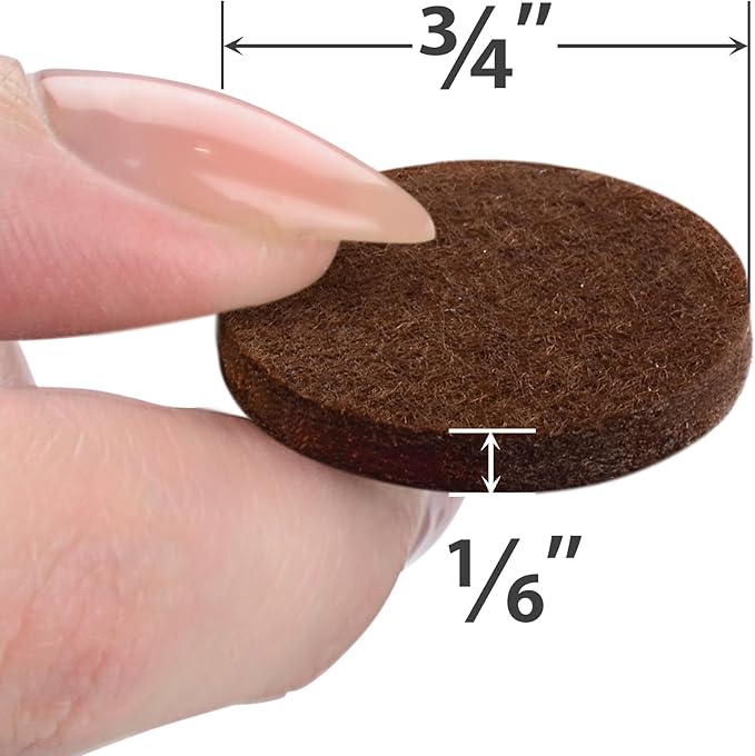 X-PROTECTOR Felt Furniture Pads - 56 PCS 3/4" Floor Protectors for Chair and Furniture Feet - Protect Your Hardwood Floors! (Brown, Round)