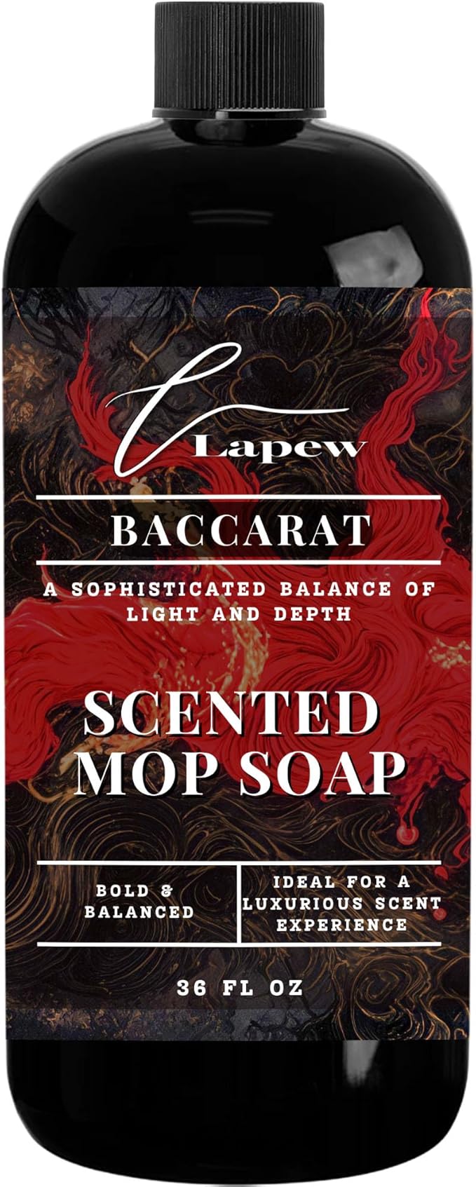 Luxury Floor Cleaner, Scented Mop Soap Concentrate | Hard Floor Cleaner for Tile, Vinyl, Laminate, LVP & Sealed Hardwood | Low-Foam, Streak-Free | 36 oz | Baccarat