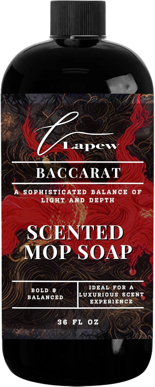 Luxury Floor Cleaner, Scented Mop Soap Concentrate | Hard Floor Cleaner for Tile, Vinyl, Laminate, LVP & Sealed Hardwood | Low-Foam, Streak-Free | 36 oz | Baccarat