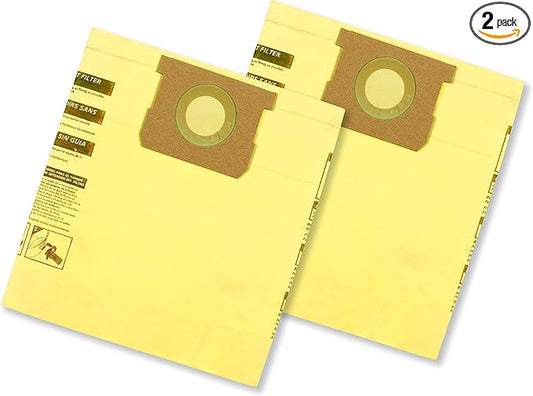 Shop-Vac 9067333 High Efficiency Disposable Filter Bags, Fits 15-22 Gallon Tanks, White, Ideal for Drywall and Cold Ashes, (2-Pack)