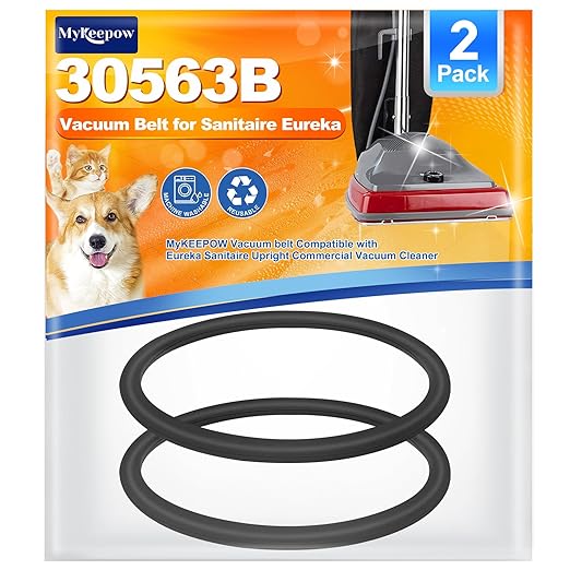 2 Pack Vacuum Belts for Sanitaire Commercial Upright SC679, Round Belt for Eureka Vacuum Cleaner,Replace Parts 30563B, 30563A