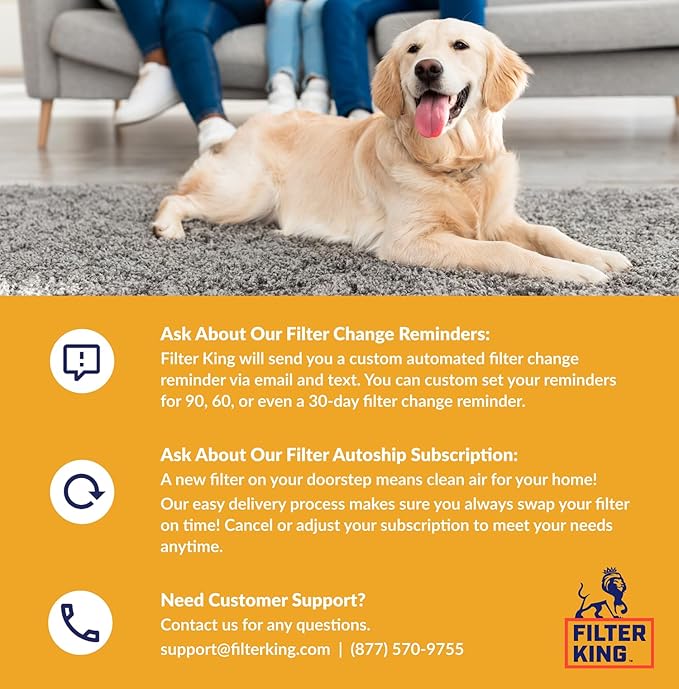 Filter King 29.75x35.75x1 Air Filters | 6 Pack | MERV 13 HVAC Pleated AC Furnace Filters, Increases Air Quality | Actual Size