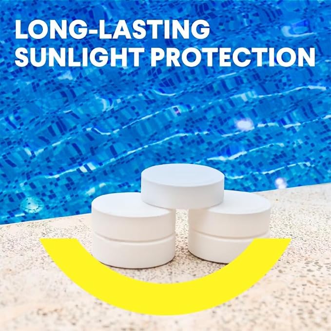 PROFELIZ Chlorine Tablets 3 Inch for Swimming Pools, Kills Bacteria and Stops Algae, Slow Dissolving,Exclusive Protective Packaging,Pool Chlorine Tablets,40lbs