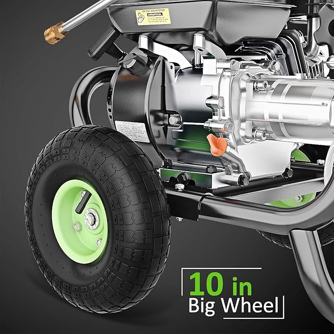 4200PSI Gas Pressure Washer 4.0GPM Gas Power Washer Gas Powered Washing Machine Commercial High Pressure Washer with 25ft Hose&5 Spray Nozzles for Patio Garden Yard Vehicle,EPA/CARB/ETL (Black)