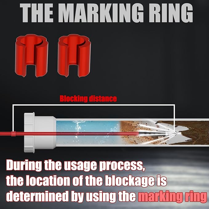 150FT Sewer Jetter Kit for Pressure Washer 5800PSI,1/4" NPT Drain Jetter Hose with 1/4" Quick Plug，3 Sewer Jet Nozzles，Spanners Teflon Tape Gloves and Spray Nozzle for Cleaning