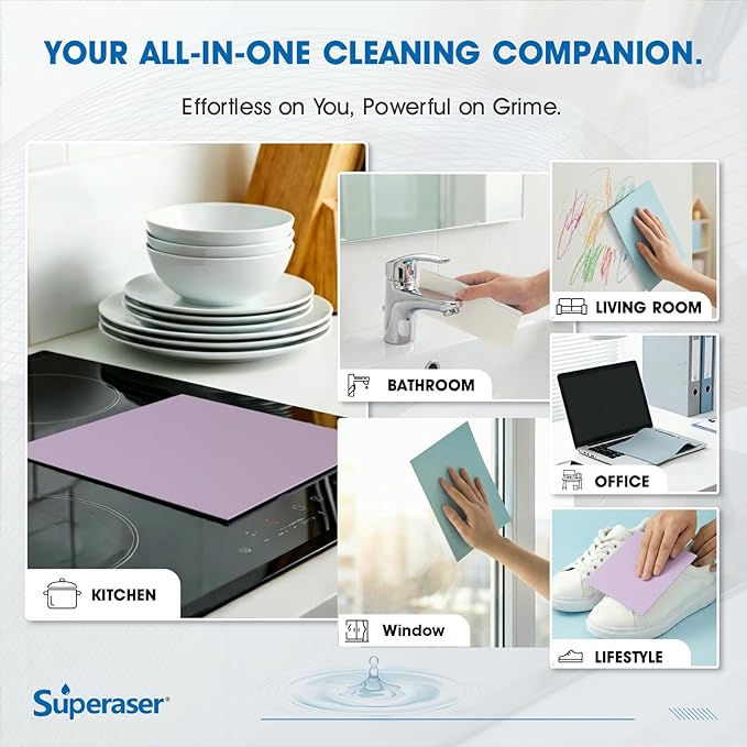 Cleaning Pads Variety Pack, Micro-Abrasive Cloth-Style Foam, 7x8 & 10x10 in, 10 Count