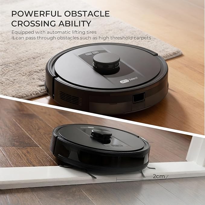 Apical Life Robot Vacuum and Mop Combo, 4000Pa Robotic Vacuum with Smart Obstacle Avoidance, 150 Min Runtime, APP/Alexa, Multi-Floor Mapping, Self-Charging for Pet Hair