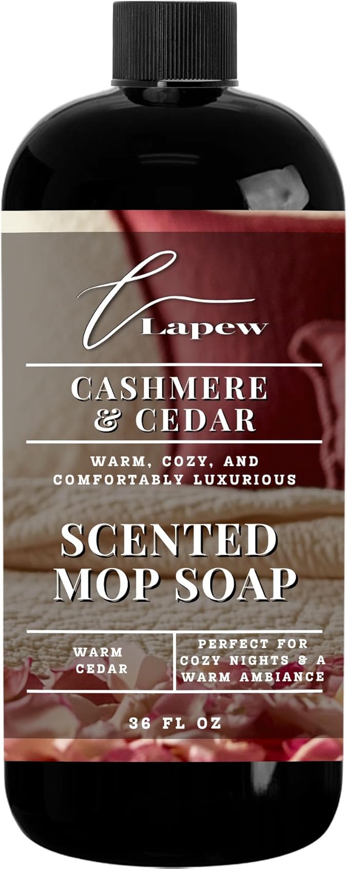 Luxury Floor Cleaner, Scented Mop Soap Concentrate | Hard Floor Cleaner for Tile, Vinyl, Laminate, LVP & Sealed Hardwood | Low-Foam, Streak-Free | 36 oz | Cashmere Cedar