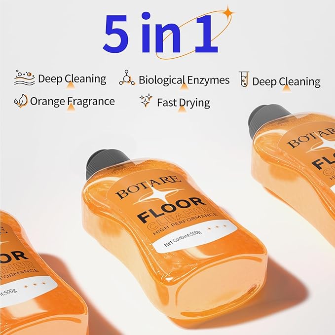 Household Hardwood Floor Cleaner, Acid Free Formula, Floor Solution for Mopping Wood Tile Laminate, Marble, Natural Stones, Porcelain Shower Bathroom, Liquid, 17.6 Fl Oz Each(3 Bottle)