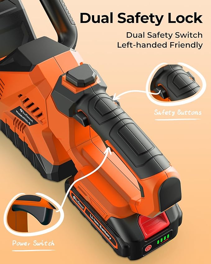 20'' Hedge Trimmer Cordless, 3000RPM Electric Handheld Bush Trimmer with 2 x 2.0Ah Batteries, 180° Rotatable Head, Lightweight and 2/3'' Blade Gap for Garden Yard