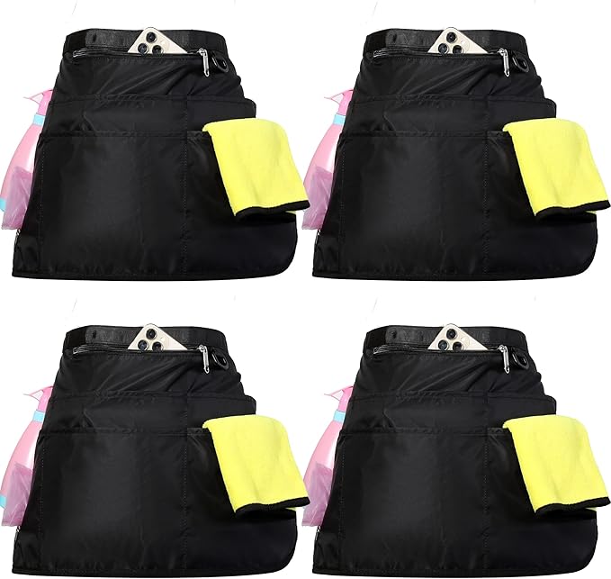 Cleaning Caddy Apron for Women with 7 Pockets, Professional Waterproof Housekeeping Work Apron