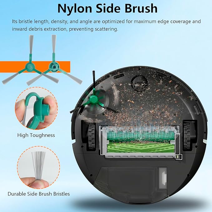 19 Replacement Part Accessories for iRobot Roomba Plus 504 Vac & max 705 vac Vacuum Cleaner, 4 Roller Brush 4 Hepa Filter 6 Dust Bags 6 Side Brush 1 Cleaning Brush