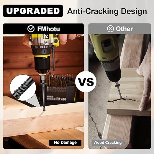 #14 Heavy-Duty Wood Screws, Star Drive Deck Screws, Rust Resistant Timber Screws for Timber/Log/Landscaping Wood (6 Inch,500Pcs,Black)