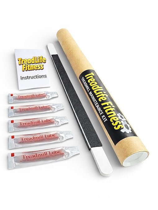 TreadLife Fitness Treadmill Maintenance Kit | 5 Applications of Treadmill Lubricant for Belt | 100% Silicone Lube | Extra Wide TruLube Applicator Wand | Directions Included