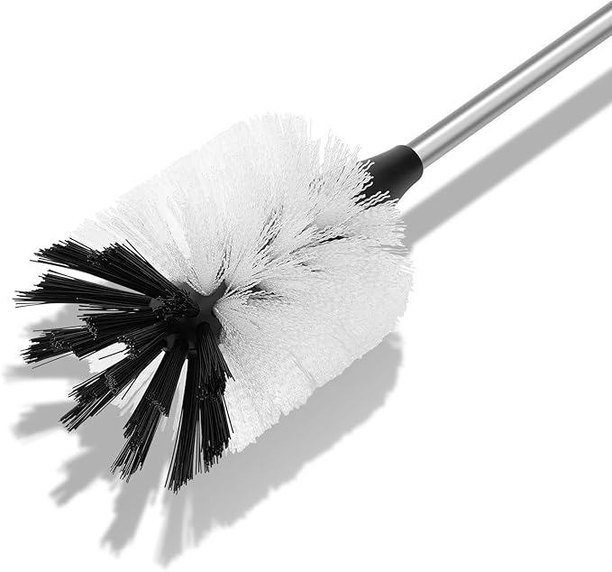 Water Bottle Cleaning Scrubbing Brush with 2 Replaceable Heads, Compatible with Sport Bottles, Tumblers, Mugs, Wine Decanters, Glassware, Flat, 1 Pack (15 in)
