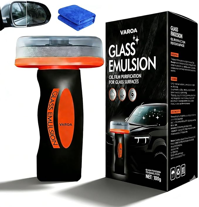 Glass, Windshield Oil Remover, 2026 New Upgrade Glass Cleaning Automotive Oil Film Cleaning Brush, Glass Emulsion Improves Visibility for Safe Driving for Auto Workshop Gear (1)