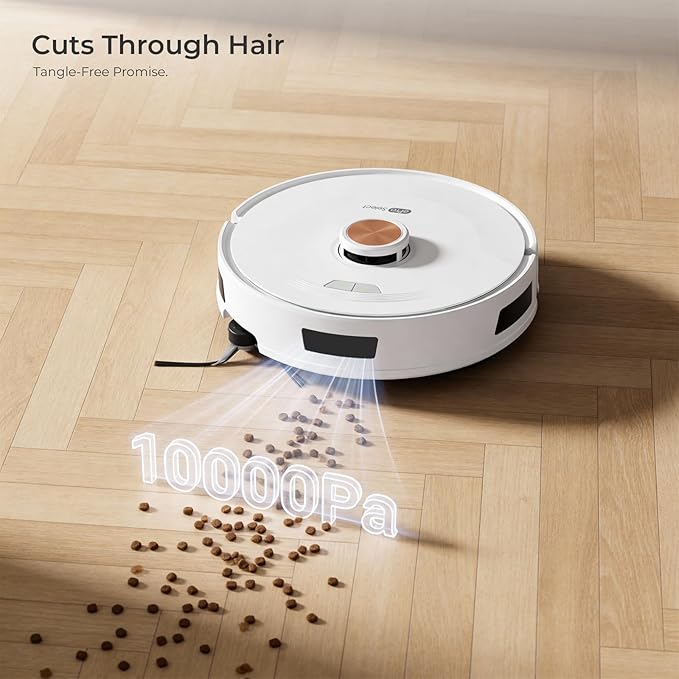 Apical Life Robot Vacuum and Mop Combo, 4000Pa Robotic Vacuum with Smart Obstacle Avoidance, 150 Min Runtime, APP/Alexa, Multi-Floor Mapping, Self-Charging for Pet Hair