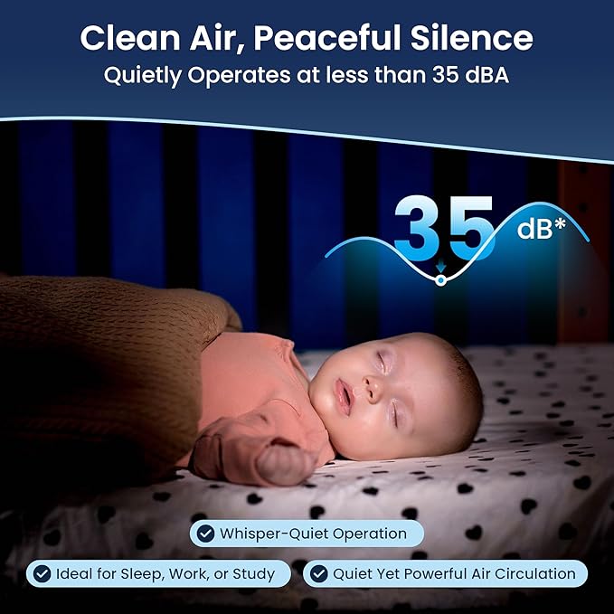 JADE 2.0 - Black - H13 HEPA Air Purifier for Large Rooms - Up to 3800 sq ft - Heavy Duty Home Air Purifier, Filters 99.9% of Odors, Dust, and Smoke - Quiet Air Purifier at 35dB