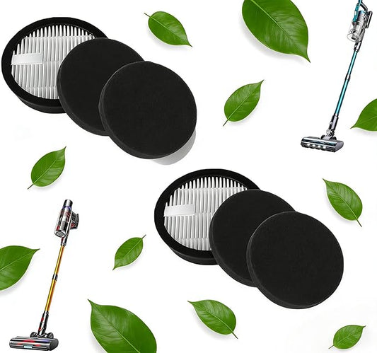 2 Pack HEPA Vacuum Replacement Filters for AFNOP Acevac11 Cordless Vacuum, Includes 4 Pre-Filter Sponge Sets