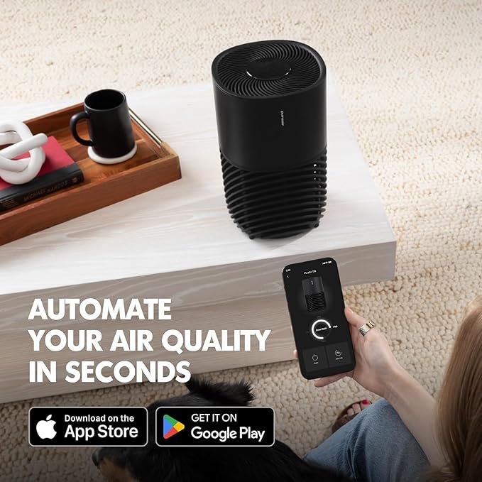 PuroAir 130i HEPA Air Purifiers for Home Pets - Covers Up To 600 Sq Ft - Filters Up To 99.9% of Pollutants, Smoke, Pollen, Dust - Quiet HEPA Air Filter - Air Purifiers for Bedroom