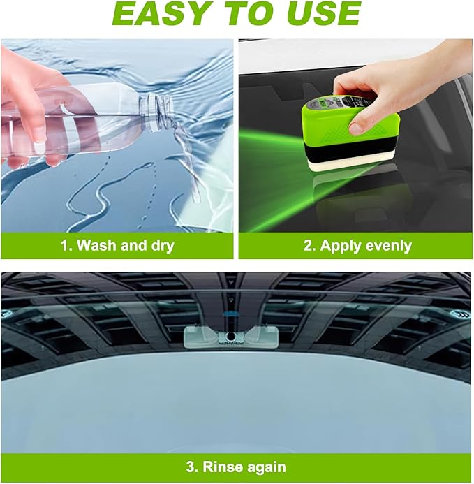 Automotive Oil Film Cleaning Brush for Car Windows,Upgrade 2.0 Clear Vision Glass Cleaner, Car Windshield Cleaner Tool,Universal Cleaning Wipe Board (1PCS)