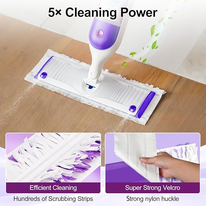 25 Pack 5X Cleaning Power Mop Pads for Swiffer Power Mop, Disposable Power Mop Pad Refills, 14-Layer Thickened, Quick-Absorb, No Residue, for All Finished Floors