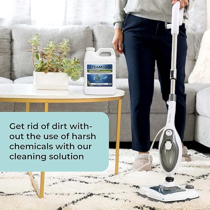 Steam and Go Demineralized Water Bundle - Multi-Surface Cleaning Solution for Steam Mop, Ready-to-Use Floor Cleaner, No PVC, Home & Office Use, Compatible w/Any Mop - Assorted Scents, 32oz, Pack of 4